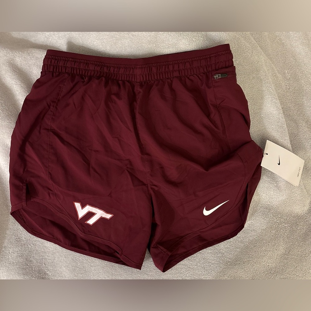 Nike Women's Burgundy Athletic Shorts - Picture 2 of 2